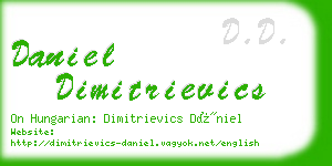 daniel dimitrievics business card